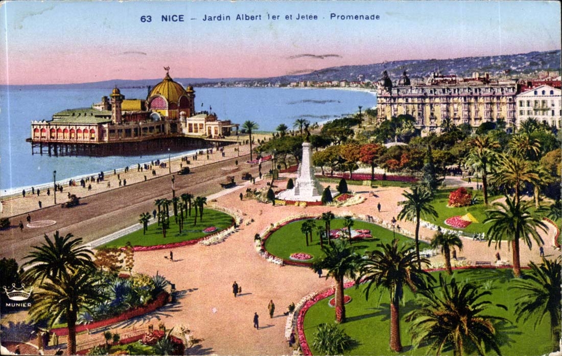 Nice CPA Jardin Albert 1er et jetee promenade