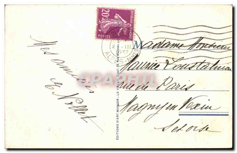 Nice CPA Jardin Albert 1er et jetee promenade — Verso
