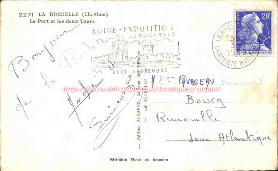 La Rochelle — Le Port et les deux Tours — Édition La Rochelle — Back