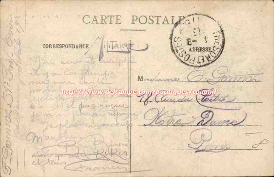 Verdun - Hotel de Ville Vue Cote Nord - CPA  — Rückseite