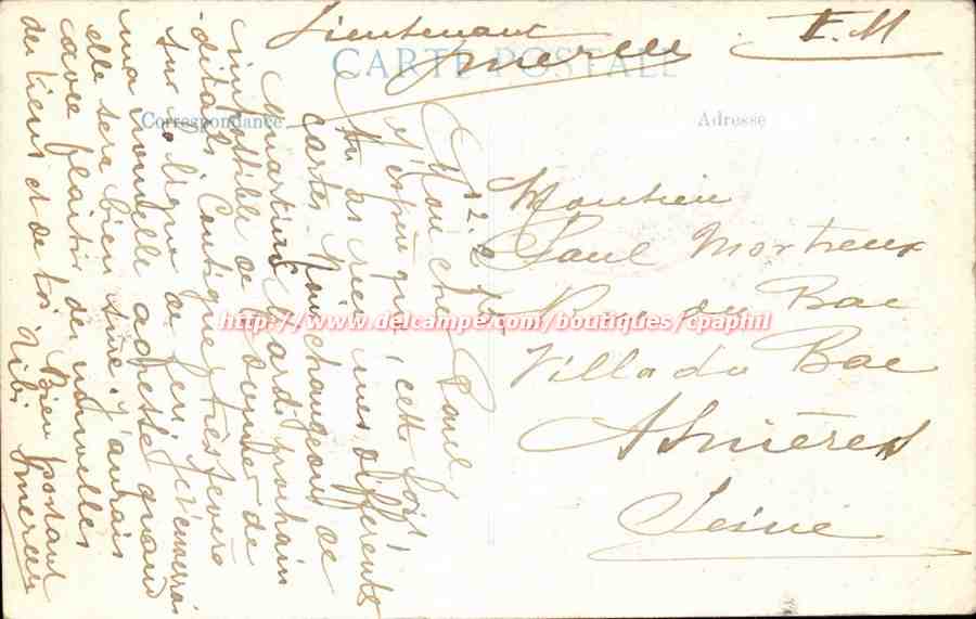 Clermont en Argonne - Vue prise rue de Varennes cote sud - CPA  — Rückseite