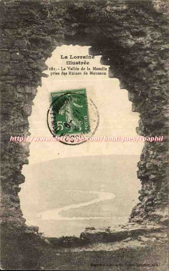 La Lorraine Illustree - La vallee de la Mosele prise des ruines de Mousson - CPA 