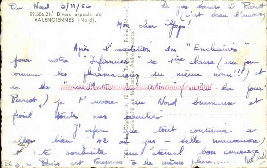 Divers aspects de Valenciennes — Éd. La Gigoine — Verso