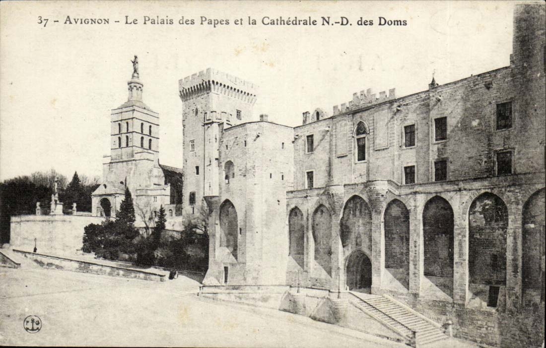 Avignon CPA palais des papes et la cathedrale