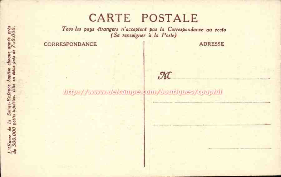 CPA Sainte therese de l'enfant Jesus Lisieux Sainte enfance — Rückseite