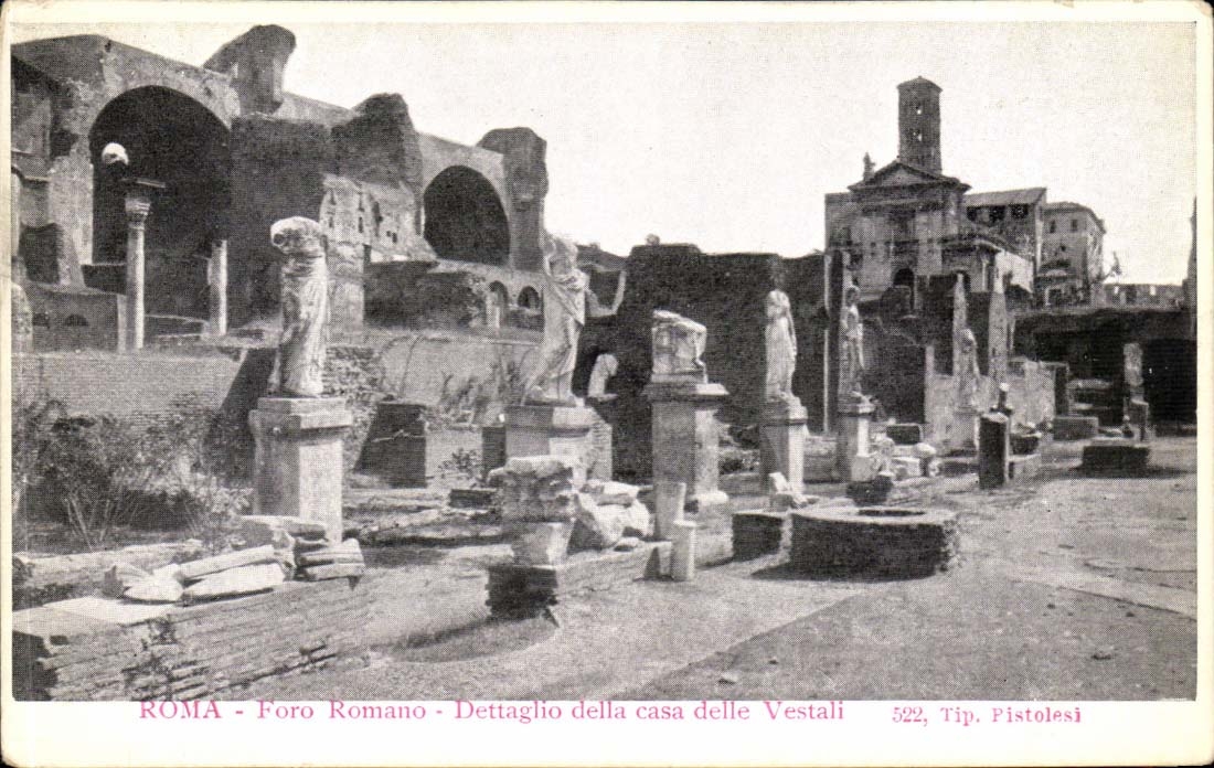 italie italia Roma CPA Foro Romano Dettaglio della casa delle Vestali 
