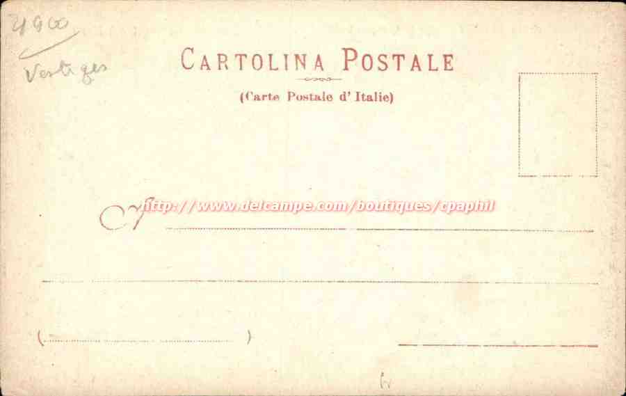 italie italia Roma CPA Foro Romano Dettaglio della casa delle Vestali  — Rückseite