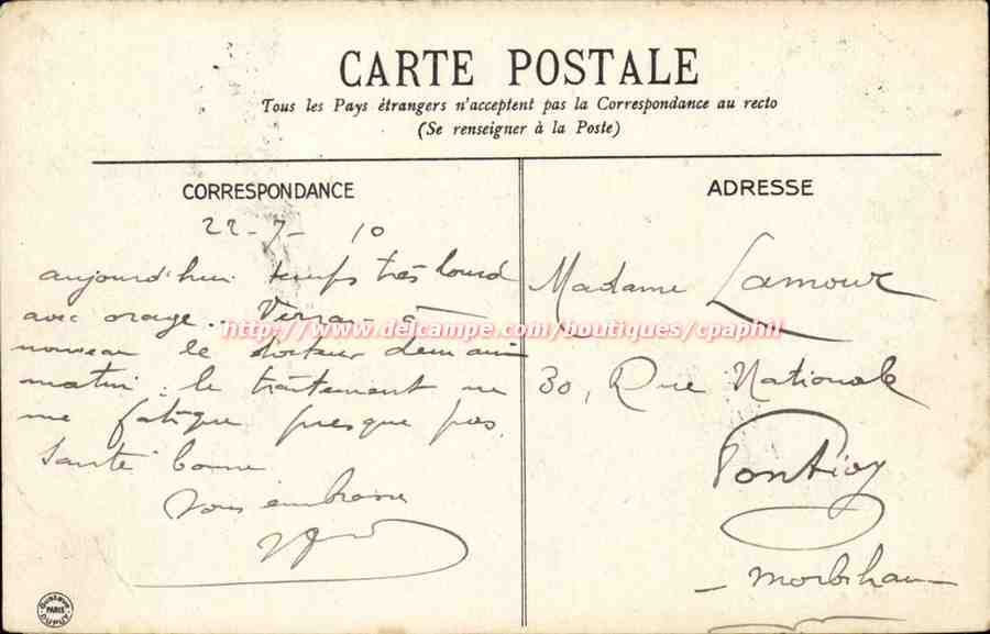 Vichy CPA Source Mesdames — Rückseite