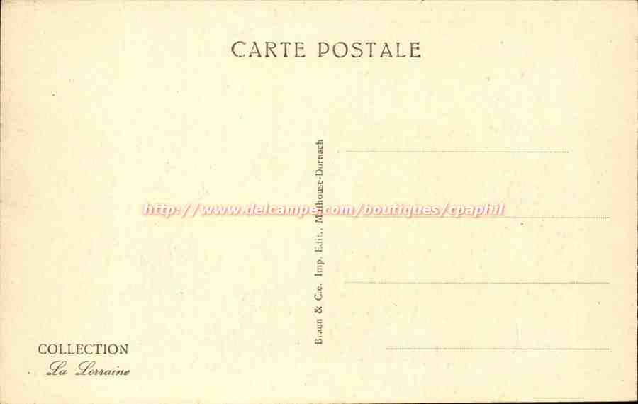 Metz — Échappée sur la cathédrale et la ville — Braun & Cie, Imp. Edit., Moushouse-Dornach — Verso