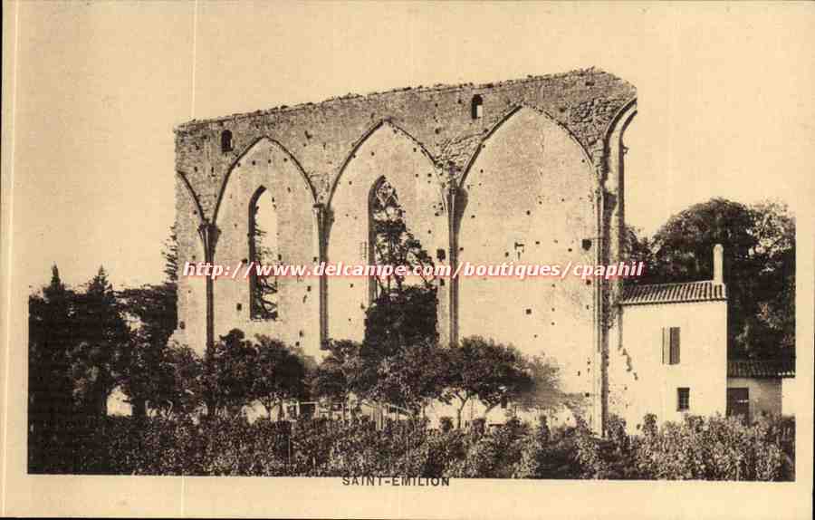Saint-Émilion — Ruines de la Grande Muraille, couvent des Dominicains — Cliché Dando-Derry, Bordeaux