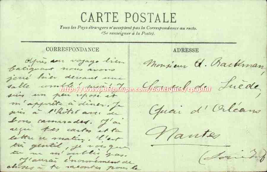 Bordeaux CPA Le grand theatre (tramway tres animee) — Verso