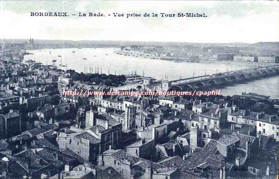 Bordeaux CPA La rade Vue prsie de la Tour St michel