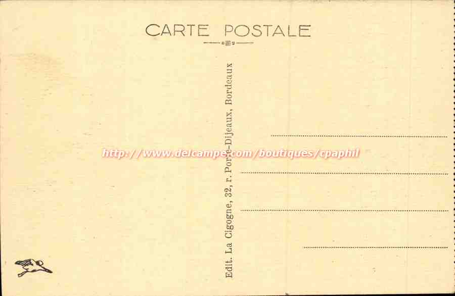 Bordeaux CPA Le grand theatre — Verso