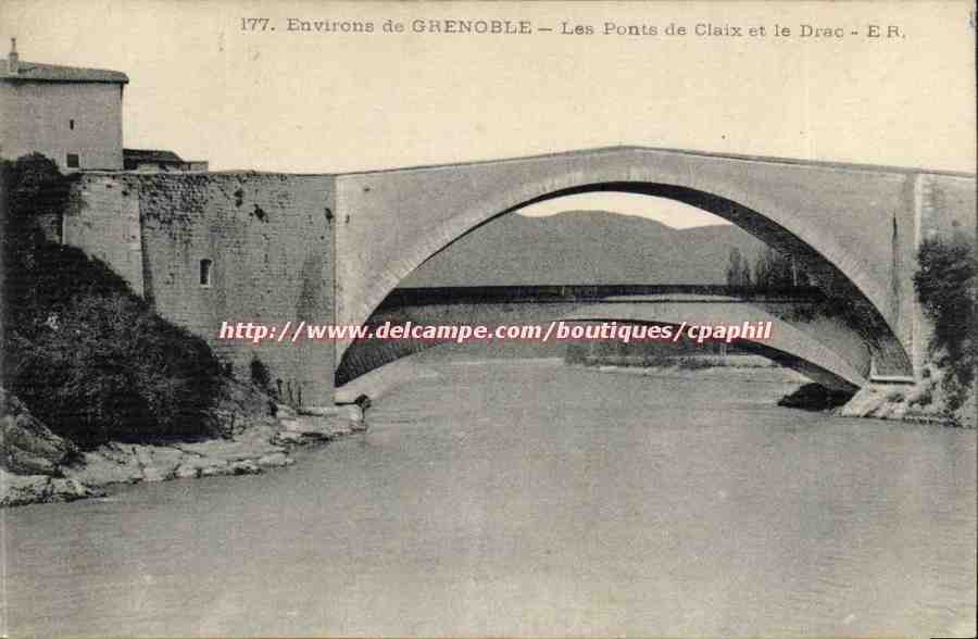 Environs de Grenoble - Les Ponts de Claix et le Drac CPA 