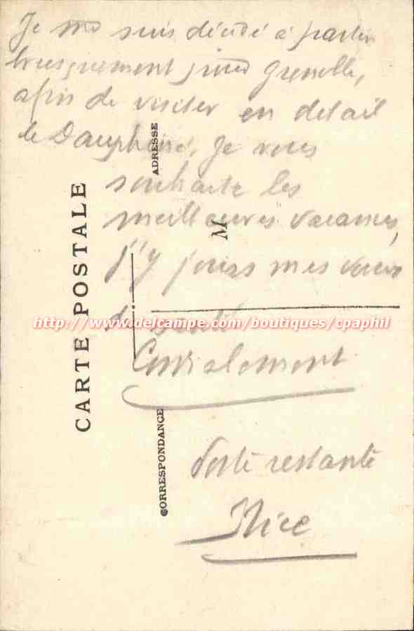 Environs de Grenoble - Les Ponts de Claix et le Drac CPA  — Verso