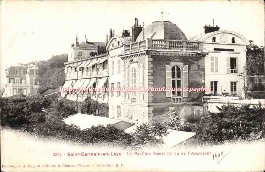 Saint Germain en Laye - Le Pavilon Henri IV vu de l'ascenceur - CPA 