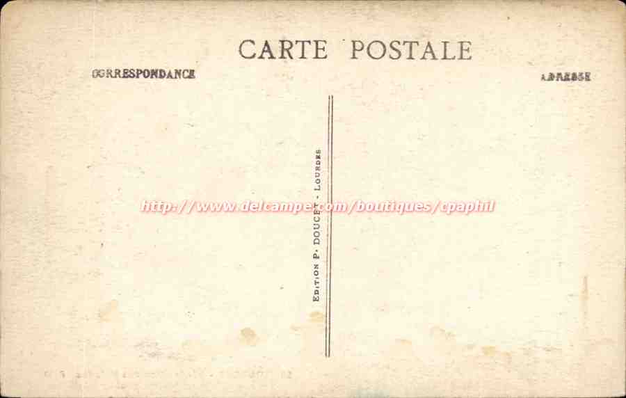 Lourdes - Benediction des Malades - CPA  — Verso