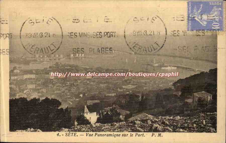 Sete - Cette - Vue Panoramique sur le Port - CPA 