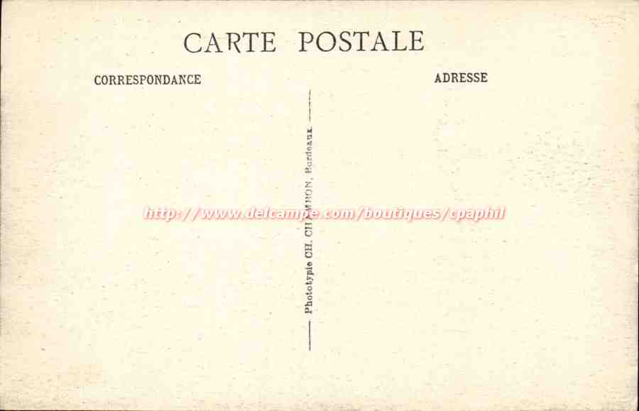 Bordeaux - Monument des Girondins - Groupe Nord - CPA  — Verso