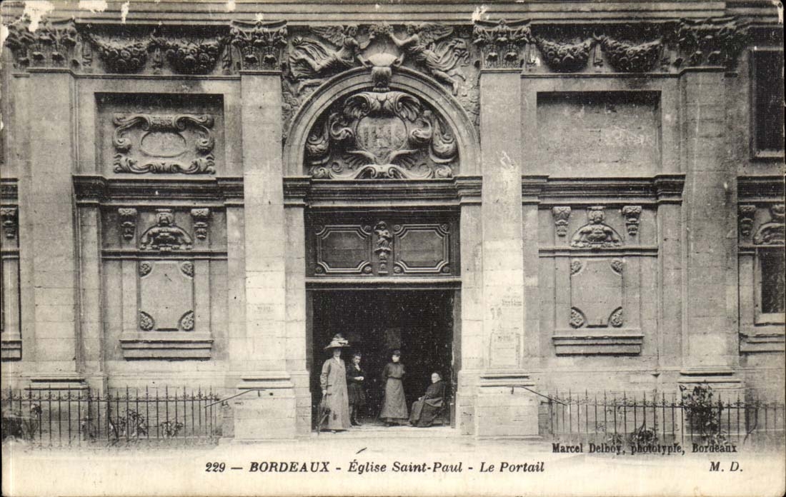 Bordeaux CPA Eglise Saint Paul Le portail