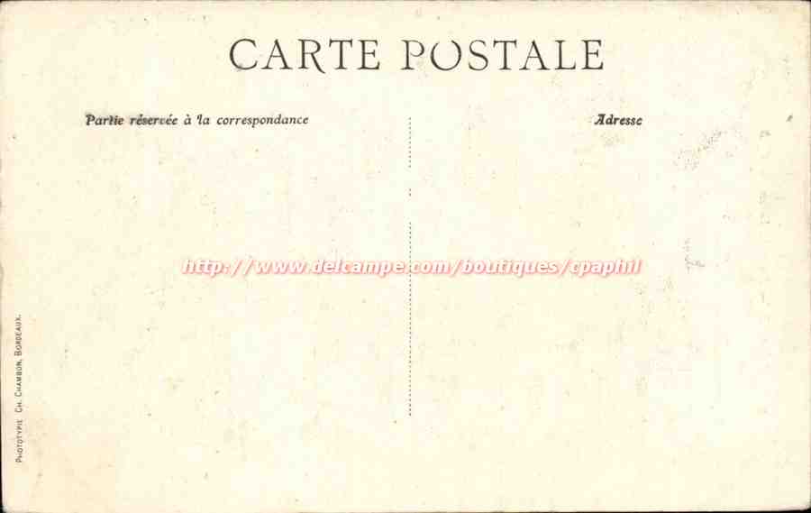 Bordeaux CPA Porte du palais — Verso