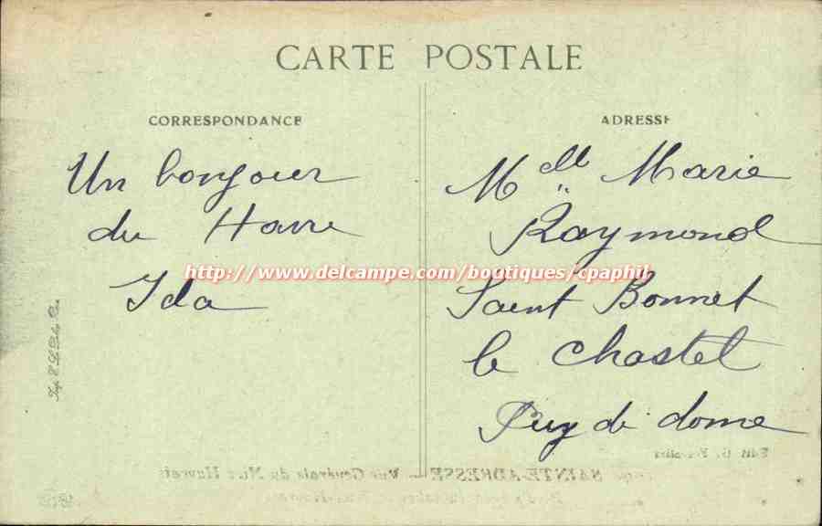 Sainte Adresse CPA Vue generale du Nice Havrais — Rückseite