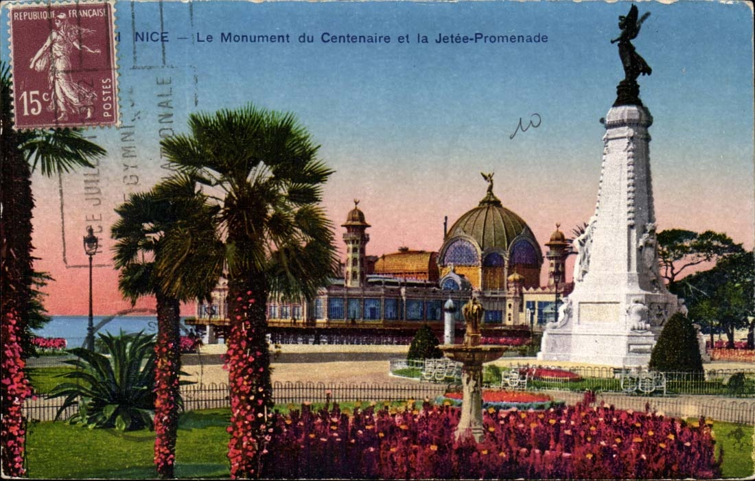 Nice - Le Monument du Centenaire et la Jetee Promenade - CPA 