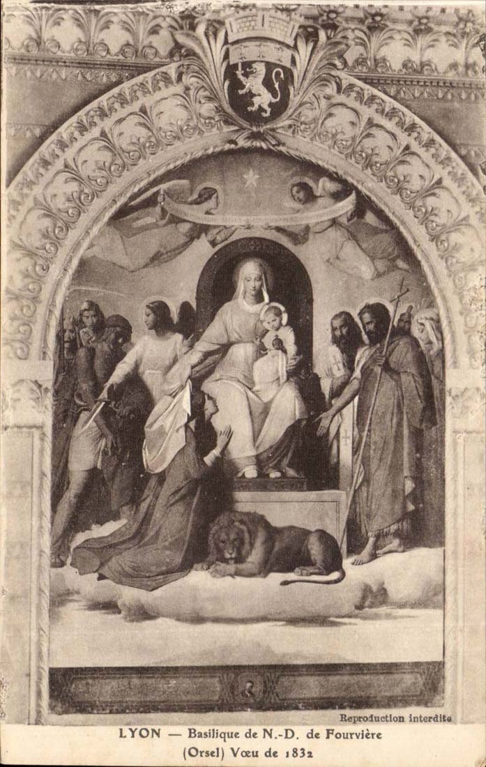 Lyon - Voeu de 1832 - Basilique de Notre dame de Fourviere - CPA 