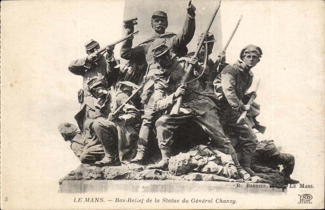 Le Mans — Bas-relief de la Statue du Général Chanzy — R. Barbier, photographe Le Mans