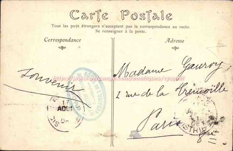 Tours - Vue a vol d'oiseau le Pont de Pierre - CPA  — Rückseite