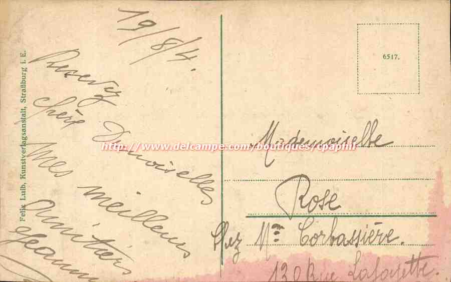 Deutschland - Allemagne - Ulrichsburg bei Rappoltsweiler - CPA  — Rückseite