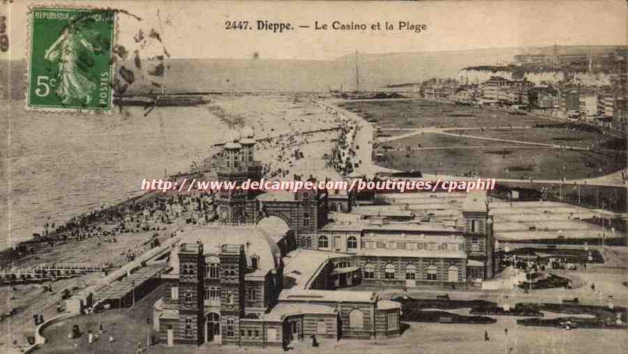 Dieppe - Le Casino et la Plage - CPA 