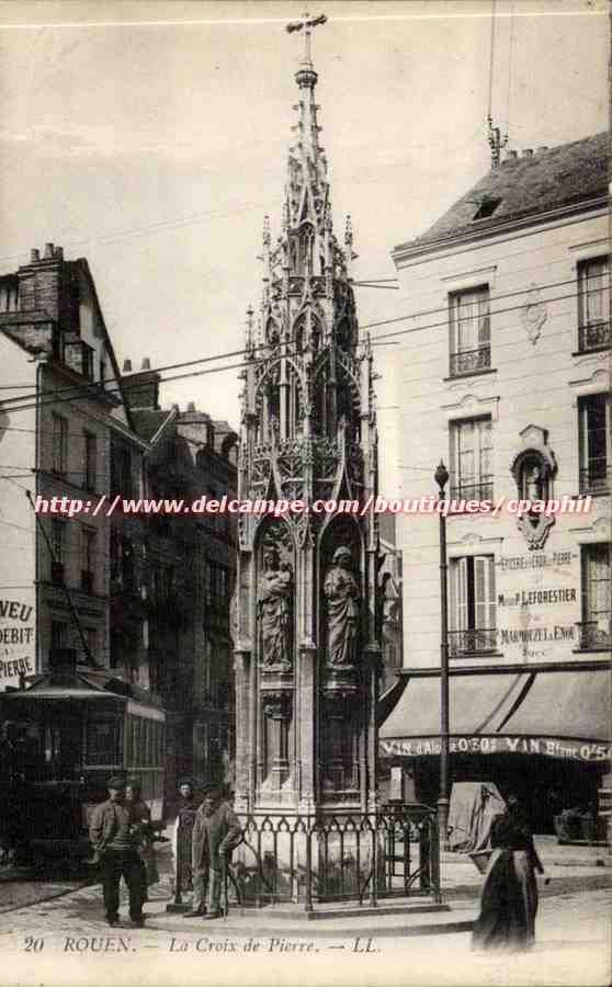 Rouen - La Croix de Pierre - VIn - CPA 