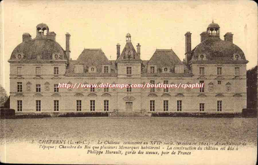 Château de Cheverny — Chambre du Roi, éditeur A. Phebrin, Tours
