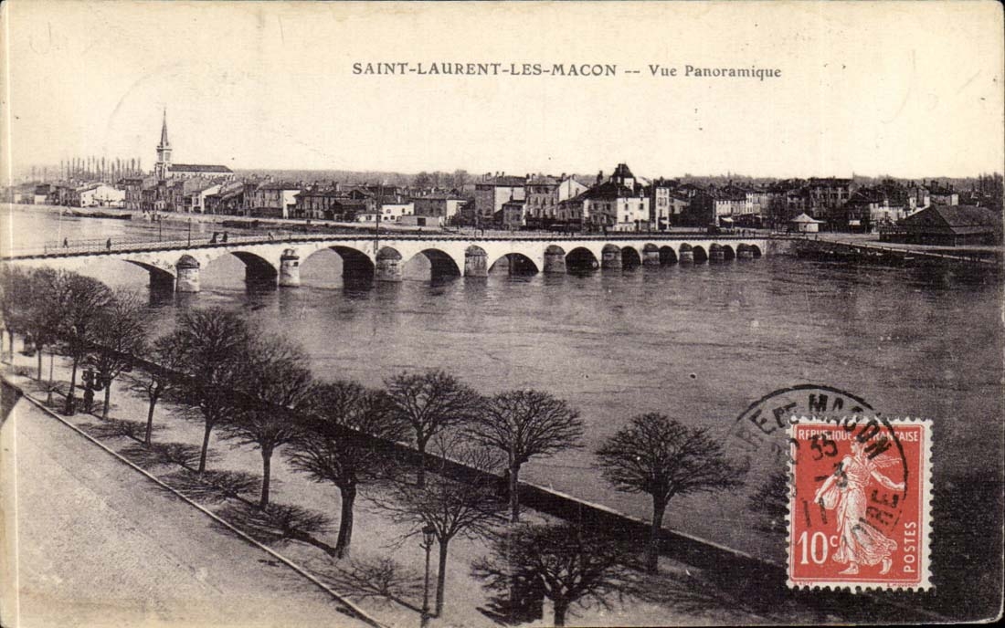 Saint Laurent les Macon CPA Vue panoramique