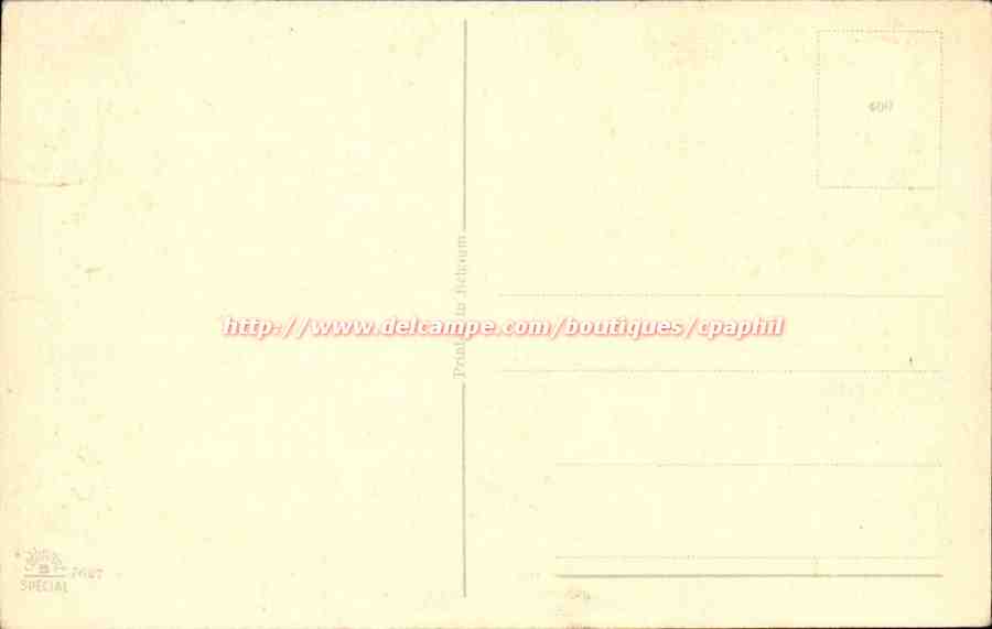 Enfant en hiver — avec bouquet et animaux — éditeur spécial — Verso