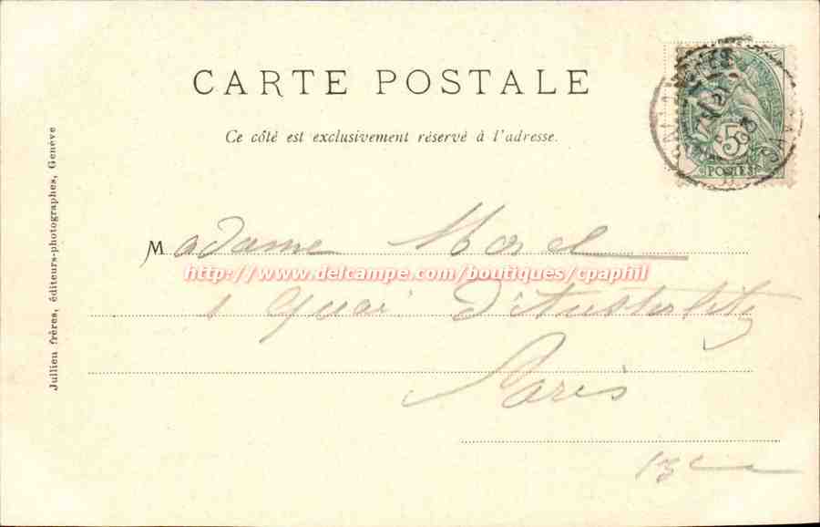 CPA Chamonix et le Mont Blanc — Rückseite