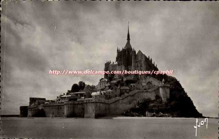 Mont Saint Michel CPA Vue generale (cote merveille)