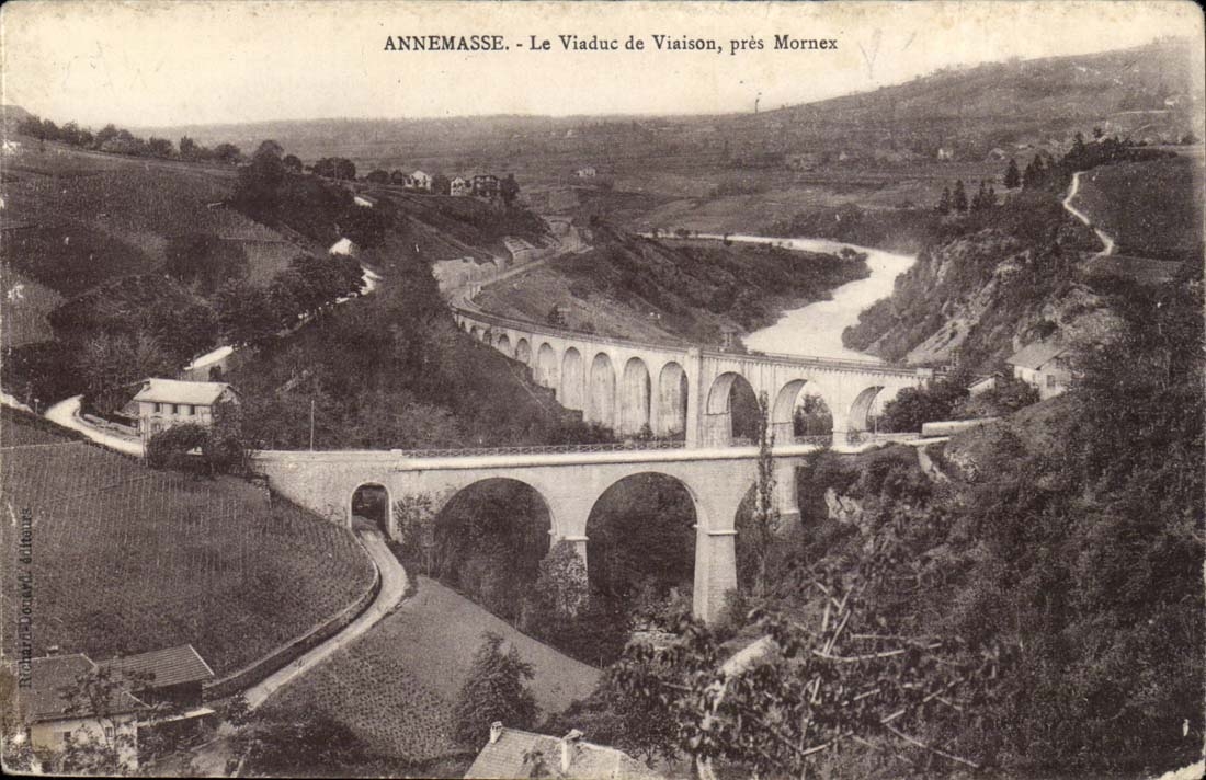 Annemasse - Le Viaduc de Viaison, près Mornex — éditeur Richaud & Cie, n° de série non visible