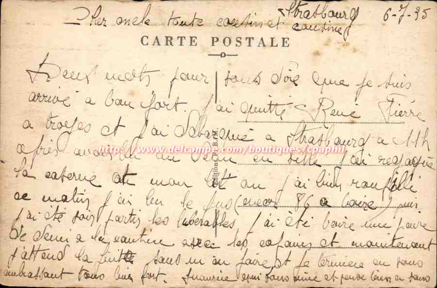 Strasbourg - Le Palais Rohan et la Cathédrale — Éditions C.P. M. n°17 — Verso