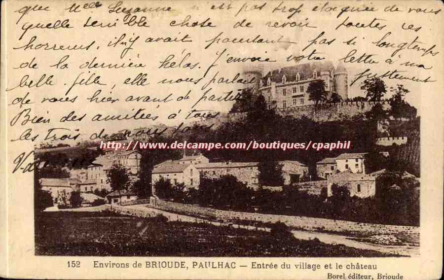 Brioude - Environs Paulhac - Entree du Village et le Chateau - CPA 