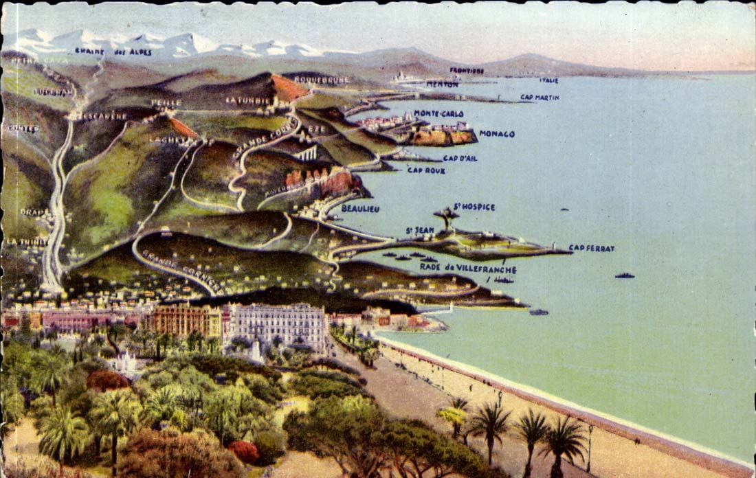 Nice - Panorama de Nice - CPA 