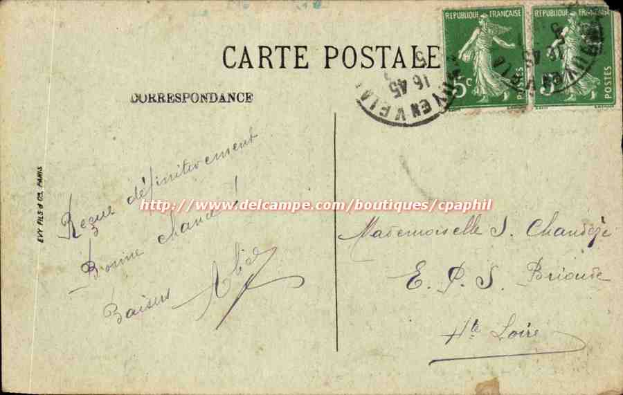 Le Puy - Vue Prise du Rocher Corneille vers Espaly - CPA  — Rückseite