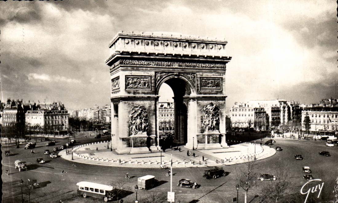 Paris 8 - Place et arc de Triomphe de l'Etoile - CPA 