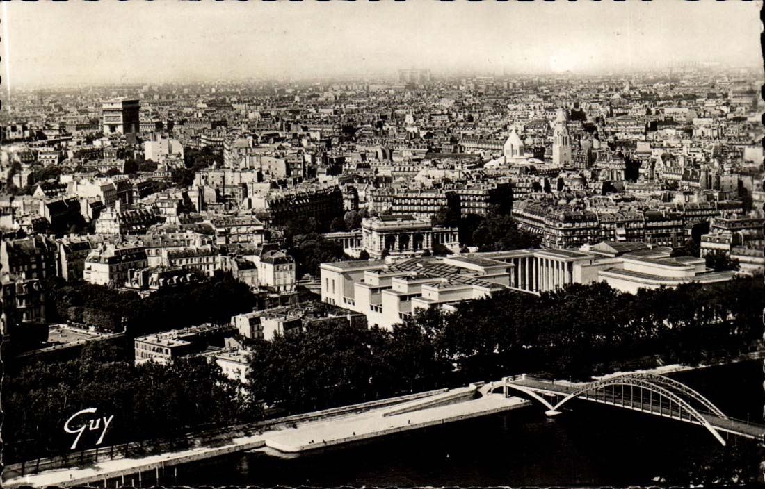 Paris 7 - Panorama sur Paris vue prise de la Tour Eiffel - CPA 