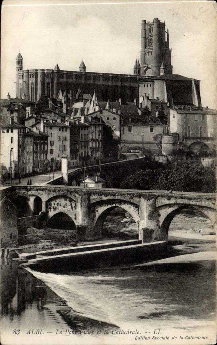 Albi - Le Pont Vieux et la Cathedrale - CPA 