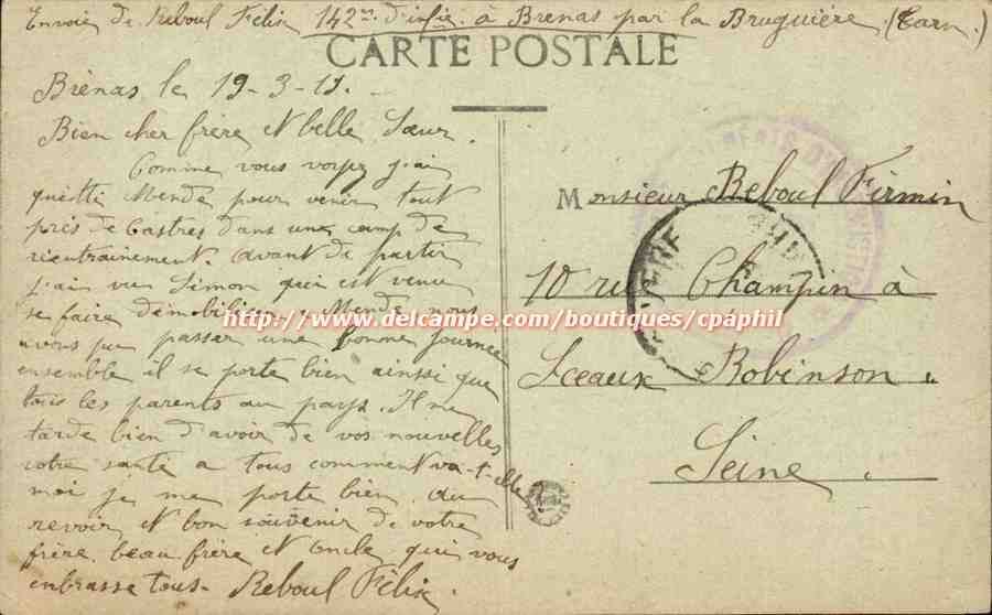 castres - jardin de L'Eveche dessine par Lenotre - CPA  — Rückseite