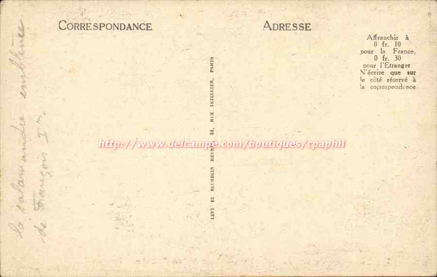Blois - Le Chateau - La salamandre a la Tete de Chien - CPA  — Rückseite