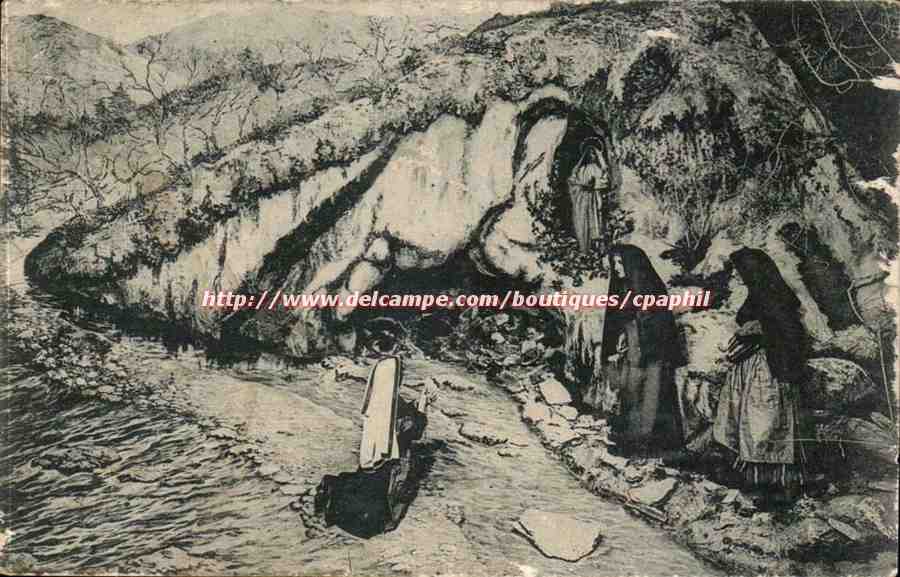 Apparition de la Vierge à Bernadette — Lourdes — éditeur CPD