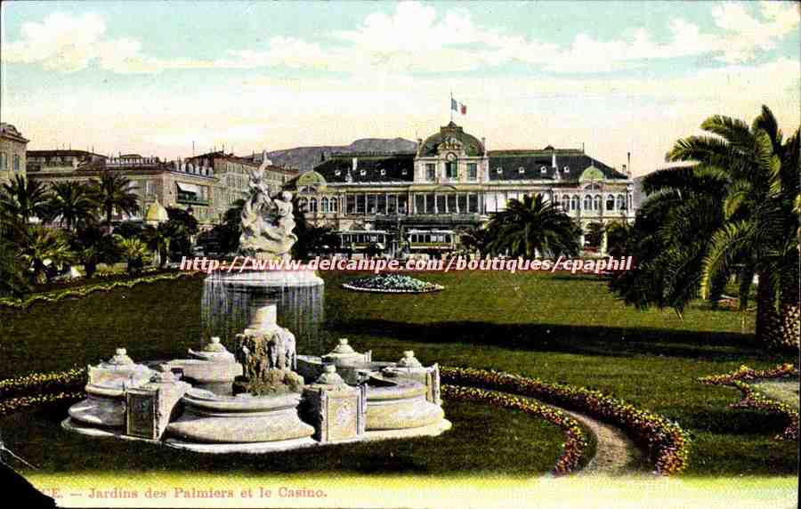 Nice - Jardins des Palmiers et le Casino - CPA 